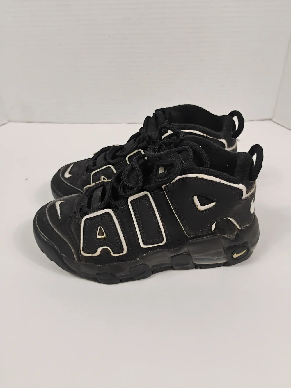 Kids Black 'AIR' Sneakers with White Trim